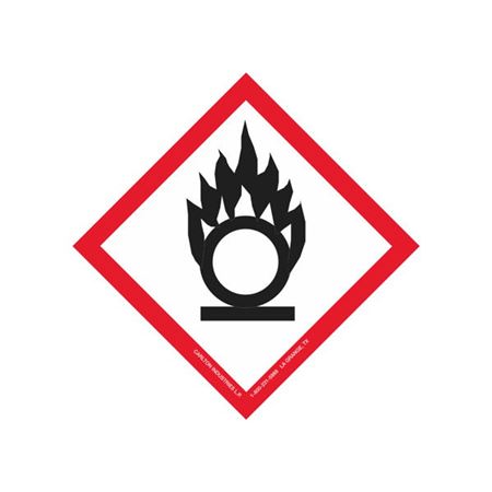 Globally Harmonized 4&quot; Labels - Flame over Circle